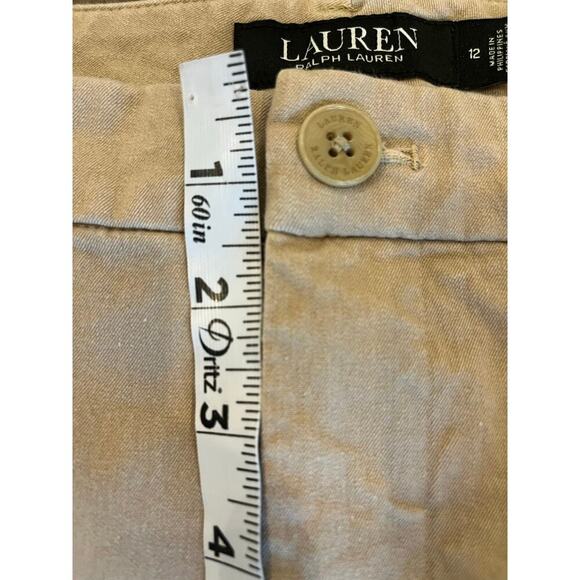 Lauren Ralph Lauren Chino Golf Bermuda Shorts Women 12 Beachy Preppy Academia - Picture 12 of 13